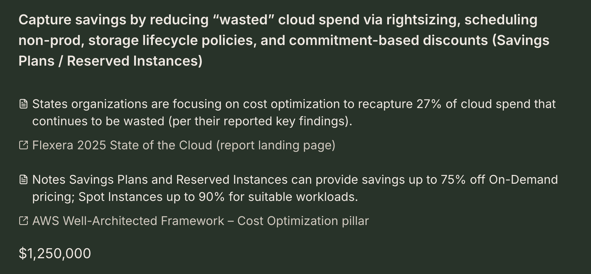 Monetary benefits of your work