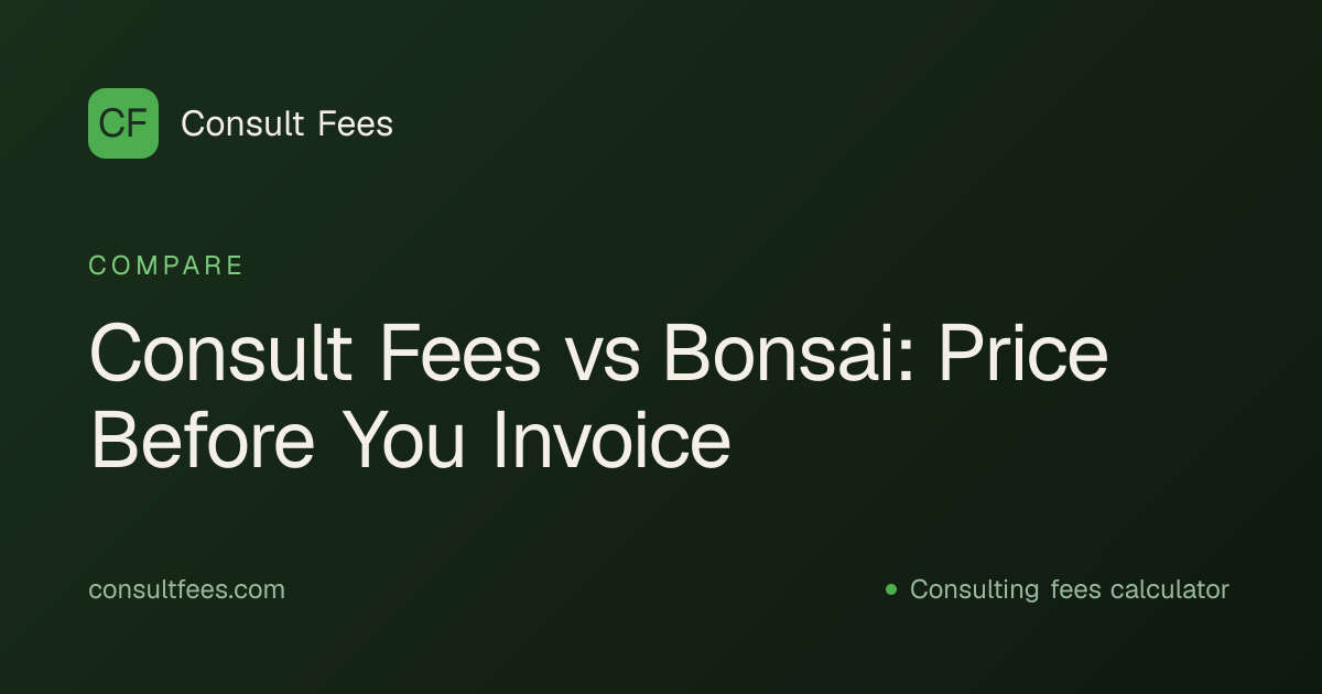 Consult Fees vs Bonsai: Decide What to Charge Before Bonsai Sends the  Invoice